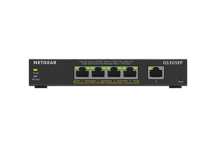 Netgear GS305EP-100NAS 5-Port Gigabit Ethernet Plus PoE Switch