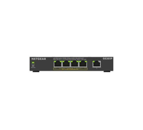 Netgear GS305P-300NAS 5-port Gigabit Ethernet PoE+ Unmanaged Switch, 63W