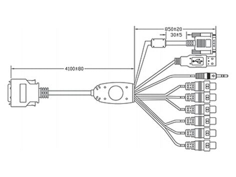 Buy CABLE-26P-GNH-5M-H - 26-PIN GNH Series Monitor HDMI, USB Input Cable -  5 Meter