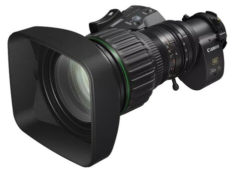 Canon CJ24EX7.5B-IASE-S 2/3" 4K UHDgc Portable ENG/EFP Zoom Lenses With Built-in Focus Motor