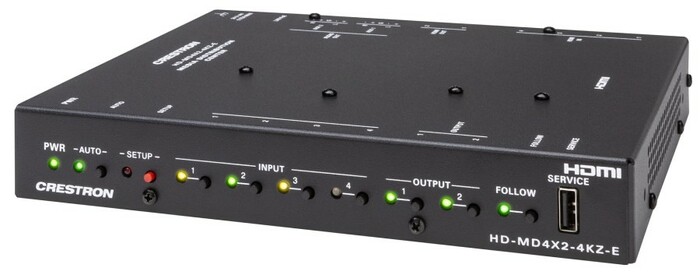 Crestron HD-MD4X2-4KZ-E HDMI Switcher 4x2 With Audio Outputs