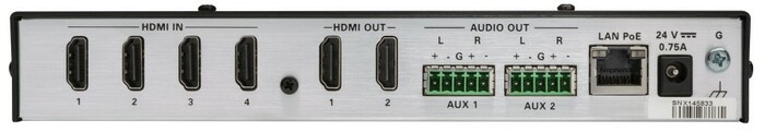 Crestron HD-MD4X2-4KZ-E HDMI Switcher 4x2 With Audio Outputs