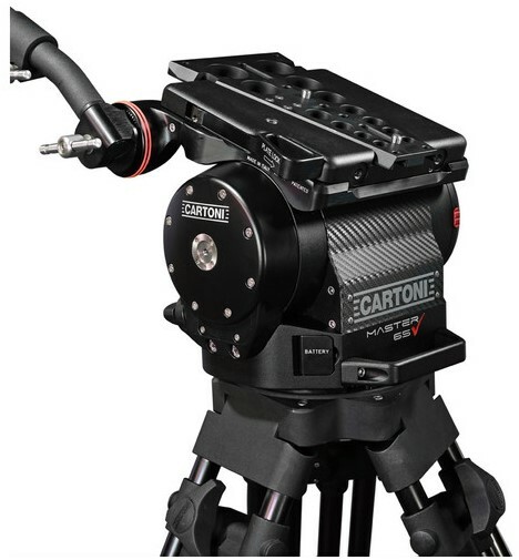 Cartoni Master 65 Fluid Tripod Head With Telescopic Left Pan Bar And Short Right Pan Bar