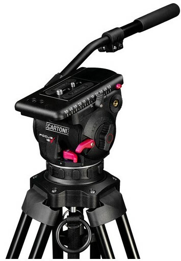 Cartoni Focus 12 Red Lock System Fluid Head With Red Lock Tripod System