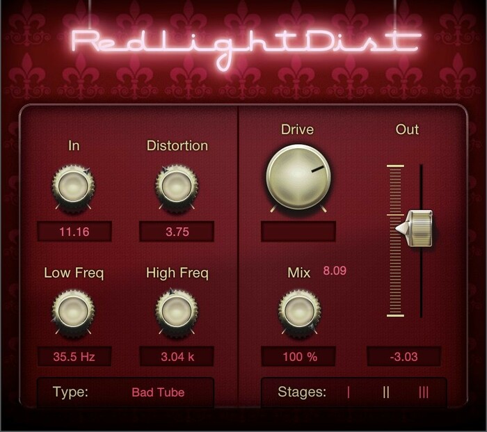 PreSonus Red Light Distortion Analog Distortion Emulation Plug-in [Virtual]