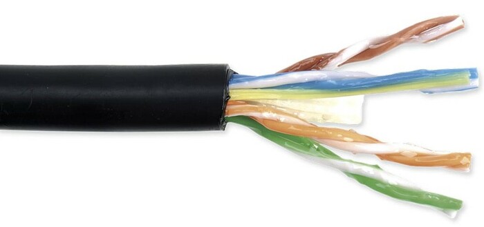 Liberty AV 24-4P-P-L6-EN-BLK500 500' Black Category 6 U/UTP EN Series 23 AWG 4 Pair Unshielded Cable