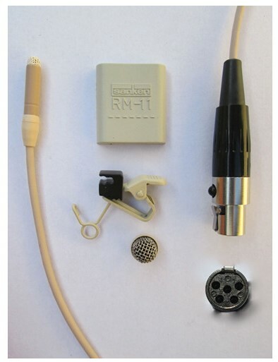 Sanken SAN-11DWNBEUNLE COS-11D Omni Lavalier Microphone With Normal Sensitivity For Lectrosonics With Accessories, Beige