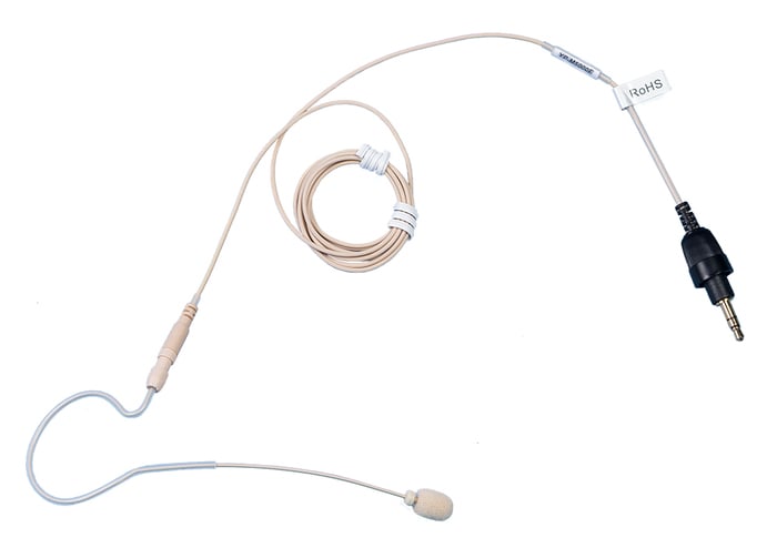 TOA YP-M5000E Ear-Hook Omnidirectional Microphone For 5000 Series And IR Beltpacks, Beige