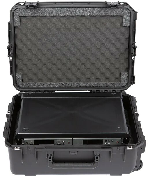 SKB 3I-2215M82U ISeries Case With Removeable 2U Injection Molded 13" Deep Rack Cage, TSA Latches, Wheels