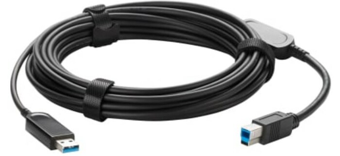 Vaddio 440-1015-015 49.2' USB 3.2 Gen 2 Type-B To Type-A Active Optical Cable, 15m