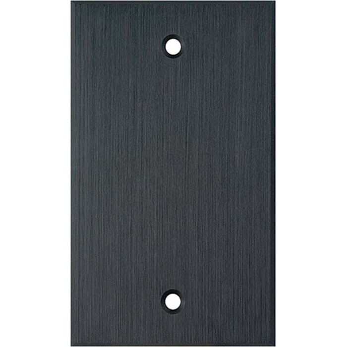 My Custom Shop WP1A-B 1-Gang Blank Black Anodized Aluminum Wall Plate