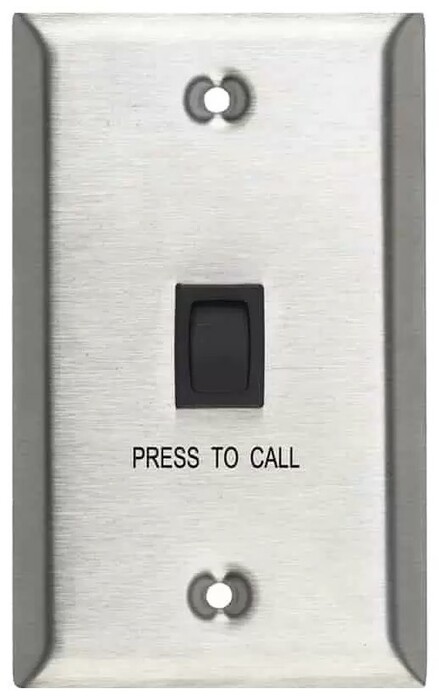 Lowell CS10-LWL Call Switch, Momentary SPST Push-Button, 1-Gang