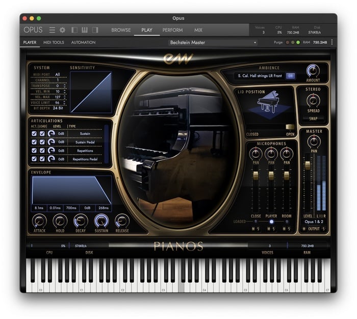 EastWest Platinum Pianos Platinum Edition Quantum Leap Four Grand Pianos Bundle Sample Library [Virtual]