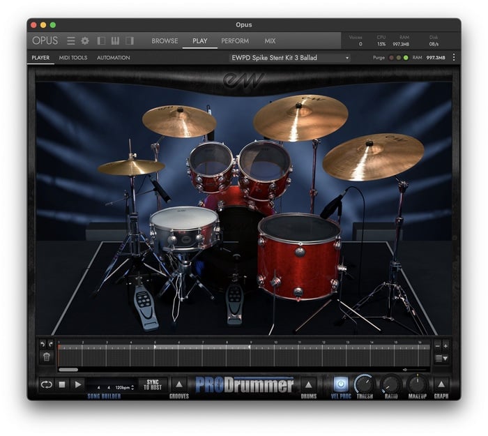 EastWest PRODRUMMER 2 Drum And Groove Sample Library, Produced By Joe Chiccarelli [Virtual]