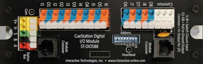 Interactive Technologies ST-DIO588 CueStation 8x8 Digital I/O Module