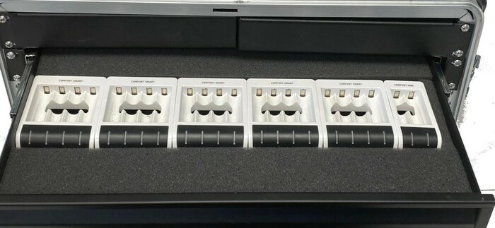 Ansmann Comfort Rack Drawer Rackmount Battery Charger For 22 X NiMH AA/AAA Batteries