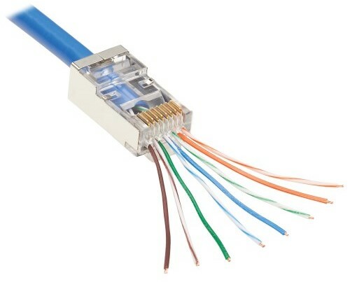 Tripp Lite N232-100-FTP Cat6 RJ45 Pass Thru Module, 100-Pack