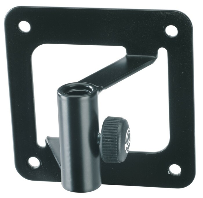K&M 23856-000-55 - Black Wall Mount For Microphone Desk Arms, Black