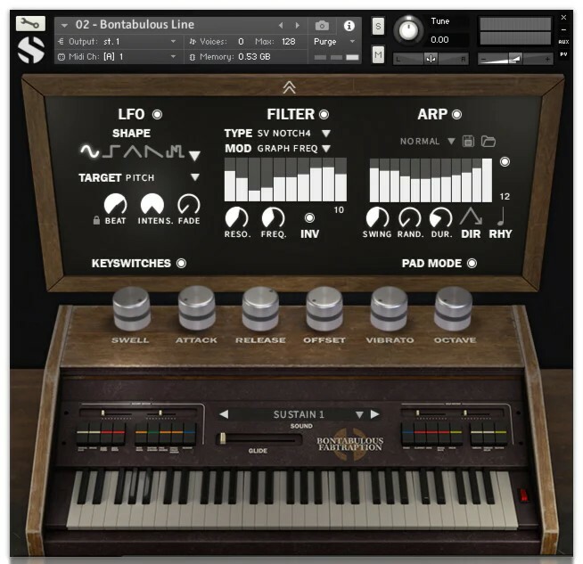 Soundiron Bontabulous Fabtraption Vintage '70s Italian Synth Organ For Kontakt [Virtual]