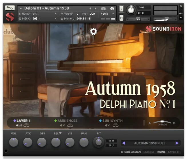 Soundiron Delphi Piano #1: Autumn 1958 Character Piano For Kontakt [Virtual]