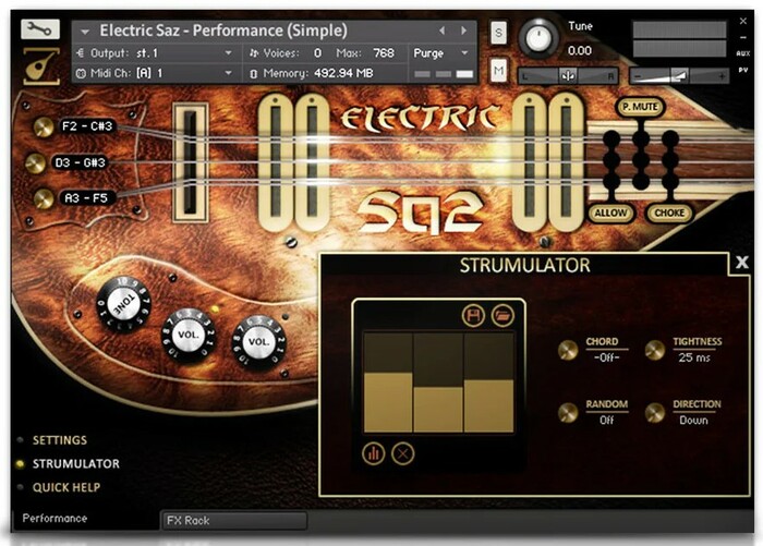 Soundiron Electric Saz Turkish Electro-Acoustic Strings For Kontakt [Virtual]