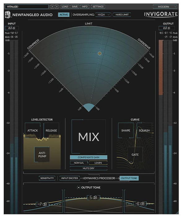 Newfangled Audio Invigorate Bus Compressor And Enhancer [Virtual]