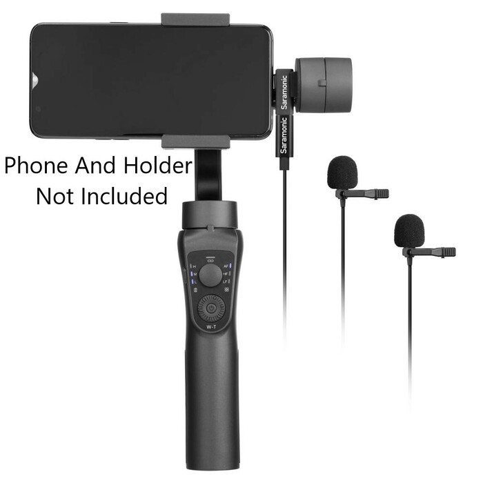 Saramonic LAVMICROU3C [Restock Item] Dual Omnidirectional Lav Mic With 6m USB-C Cable