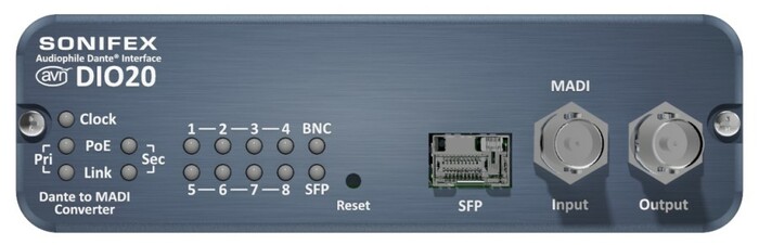 Sonifex AVN-DIO20 Dante To MADI And AES3 Bidirectional 64-Channel I/O Converter