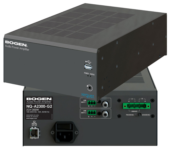 Bogen NQ-A2120-G2 Nyquist IP Paging System Amplifier, 70V 1Ch X 240W