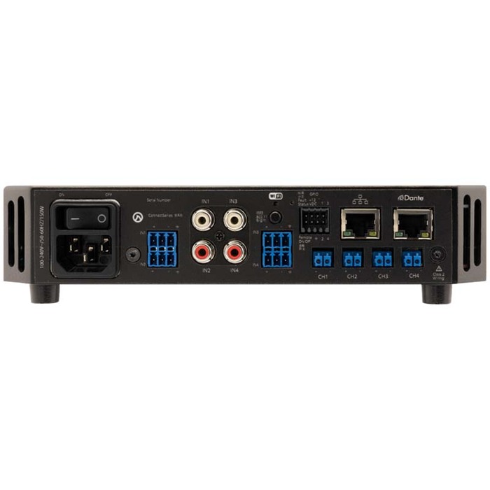 LEA Professional CONNECT 64D 4 Channel X 60W @ 4/8 Ohms, 70/100V Smart Amplifier W/ Dante, DSP, Wi-Fi Or FAST Ethernet Connectivity, IoT-Enabled, 1/2 RU