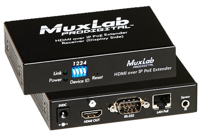 MuxLab 500754-RX Video Wall HDMI Over IP PoE Receiver