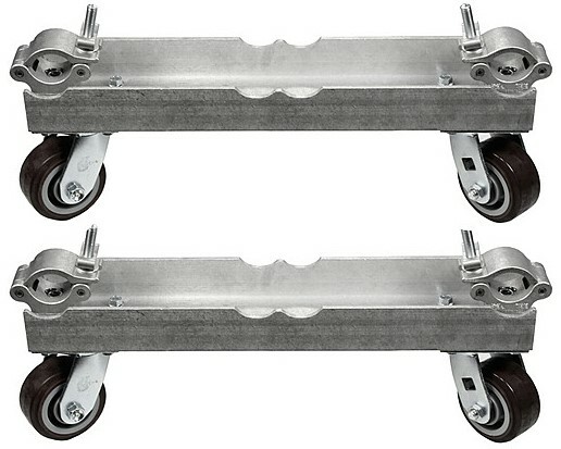 The Light Source MTD15.75/2-ML-OS Mega-Truss Dolly For Two 15.75" With Mega Couplers On Outside, Silver