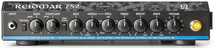 EBS RD752 Reidmar 750W Digital Portable Bass Guitar Amp Head With Drive Control, 2 Ohm