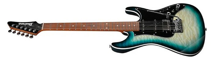 Ibanez AZ24P1QM Premium Series AZ24P1QM Electric Guitar, Deep Ocean Blonde