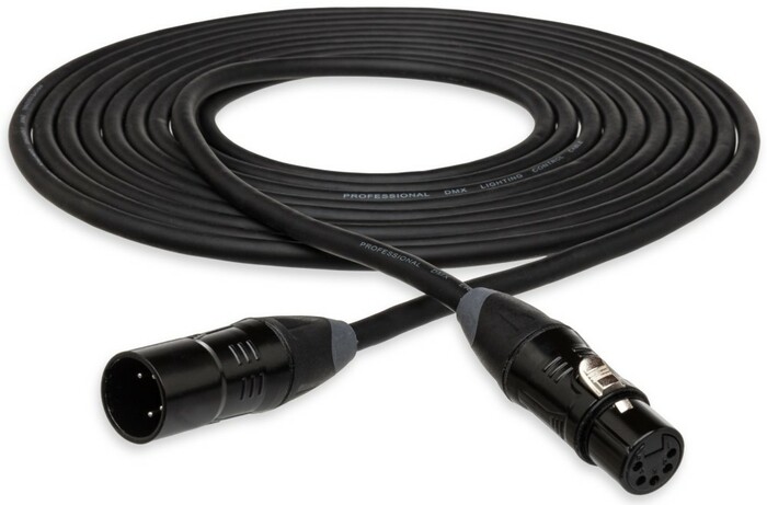 Hosa DMX-703 5-Pin DMX Cable, 3'