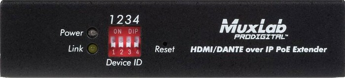 MuxLab 500759-TX-Dante HDMI/Dante Over IP PoE Transmitter UHD-4K