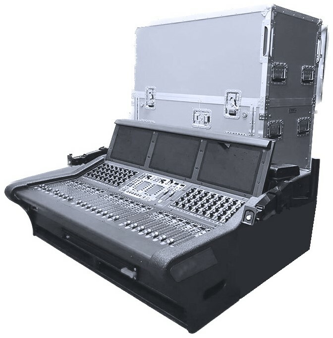 ProX XZF-AVID-S6L-24D D2x2U Avid Venue S6L-24D Flip-Ready Hydraulic Console Easy Retracting Lifting 2U Rack Space Detachable Case