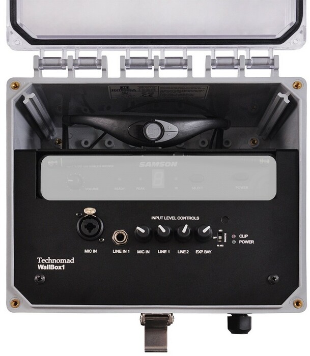 Technomad WallBox 1 Weatherproof Powered Mixer Featuring 4 Audio Inputs And A 150W Mono Amplifier