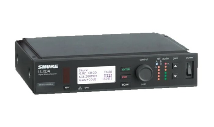 Shure ULXD4-GV G50 Single-Channel Digital Wireless Receiver Always-On Encryption, G50: 470-534MHz