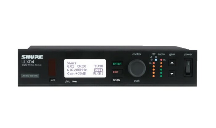 Shure ULXD4-GV G50 Single-Channel Digital Wireless Receiver Always-On Encryption, G50: 470-534MHz