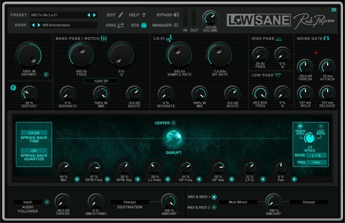 Rob Papen LowSane LoFi FX With Disrupt Sphere [Virtual]