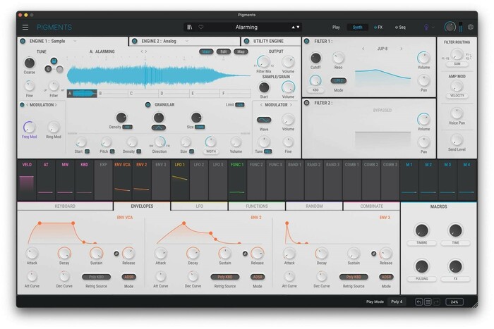 Arturia Pigments 5 Polychrome Software Synthesizer [Virtual]