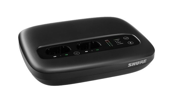 Shure MXW neXt 2 MXWAPXD2 2-Channel Base Unit, Includes Access Point Transceiver, Charger, And IntelliMix Audio DSP