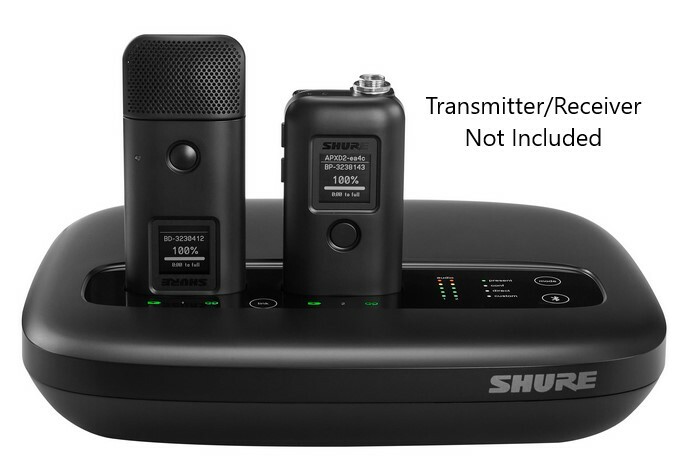 Shure MXW neXt 2 MXWAPXD2 2-Channel Base Unit, Includes Access Point Transceiver, Charger, And IntelliMix Audio DSP