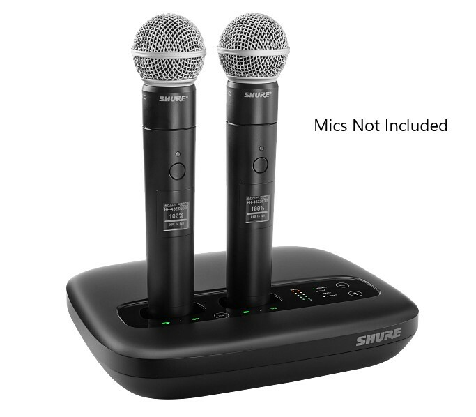 Shure MXW neXt 2 MXWAPXD2 2-Channel Base Unit, Includes Access Point Transceiver, Charger, And IntelliMix Audio DSP