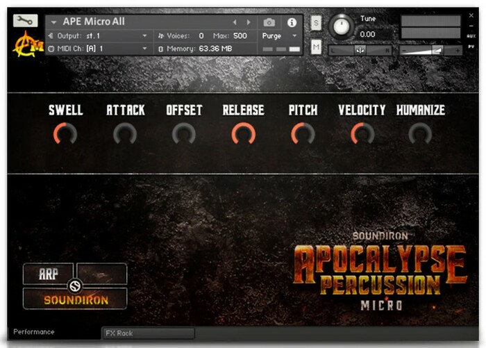 Soundiron Apocalypse Perc Micro Epic Cinematic Percussion [Virtual]