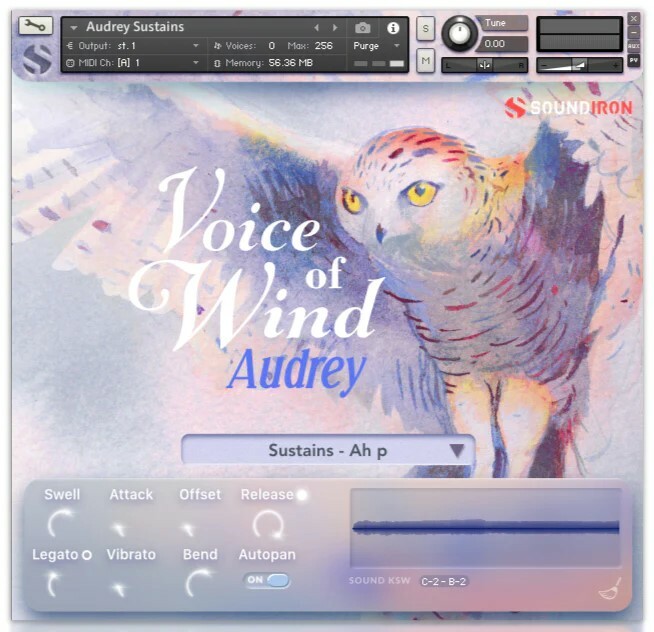 Soundiron Voice of Wind: Audrey Smooth And Airy Female Solo Vocals [Virtual]