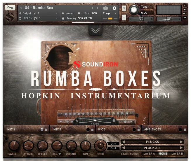 Soundiron Hopkin Instrumentarium: Rumba Boxes Unique Bass Kalimbas For Kontakt [Virtual]