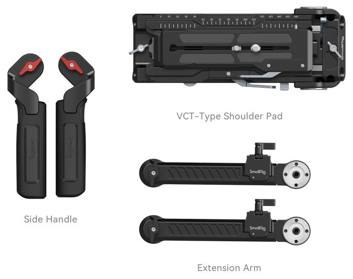 SmallRig Shoulder Rig Kit (Pro) 4274 VCT Shoulder Pad, Extension Arm , And Handle