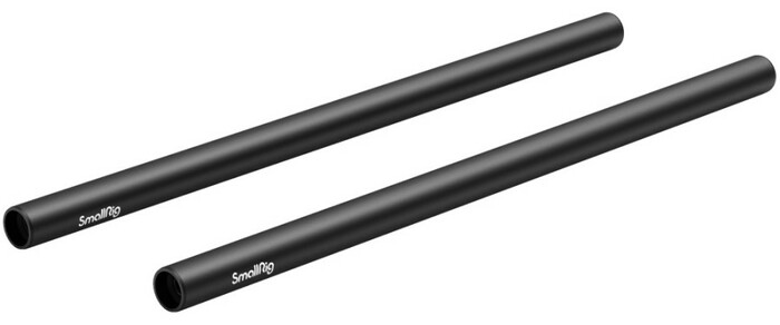 SmallRig SR_1053 2x 15mm Black Aluminum Alloy Rod, M12-30cm, 12"